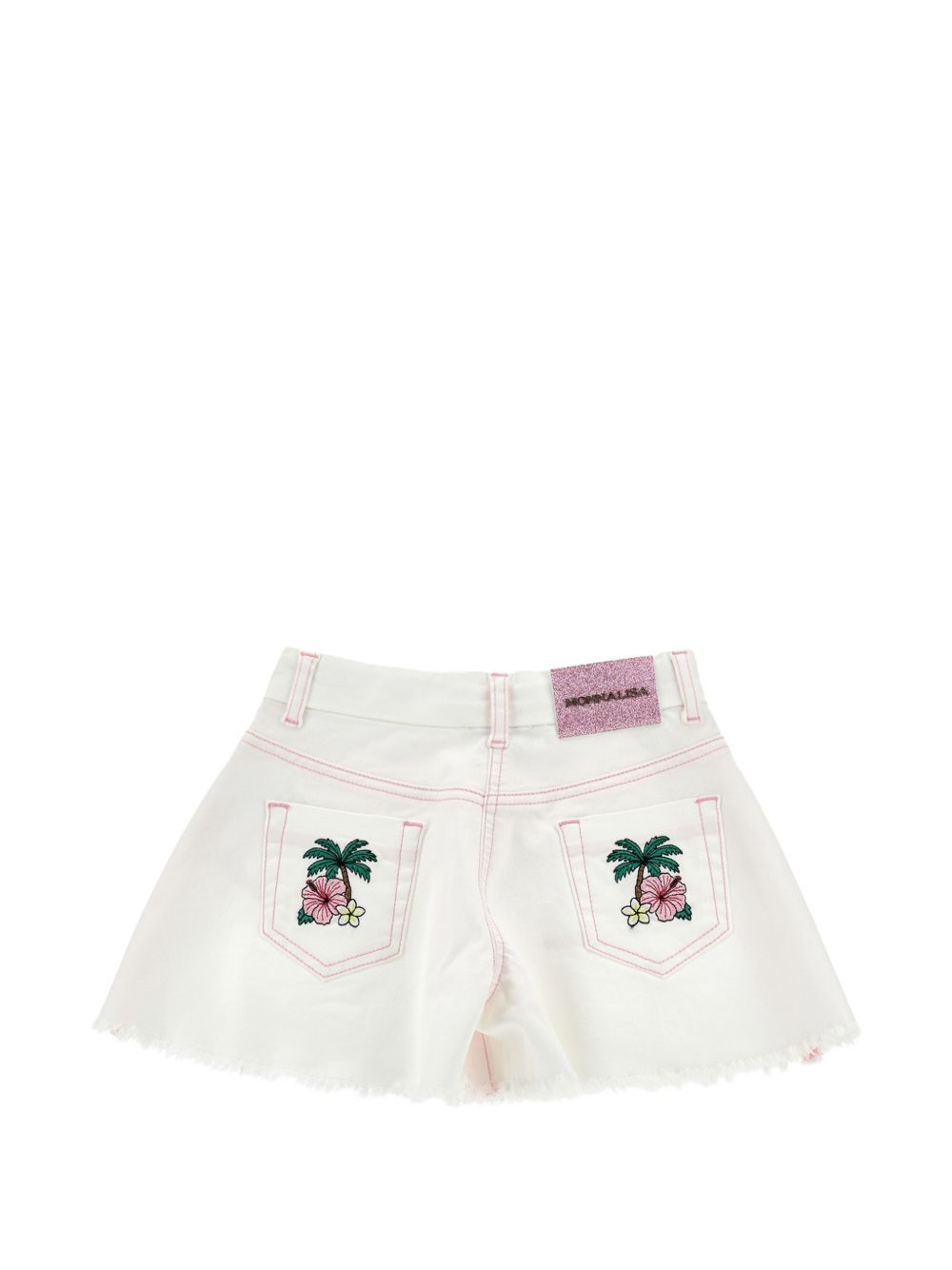 Shorts gonnellina denim s Bianco 19H4208043 0099 MONNALISA KIDS