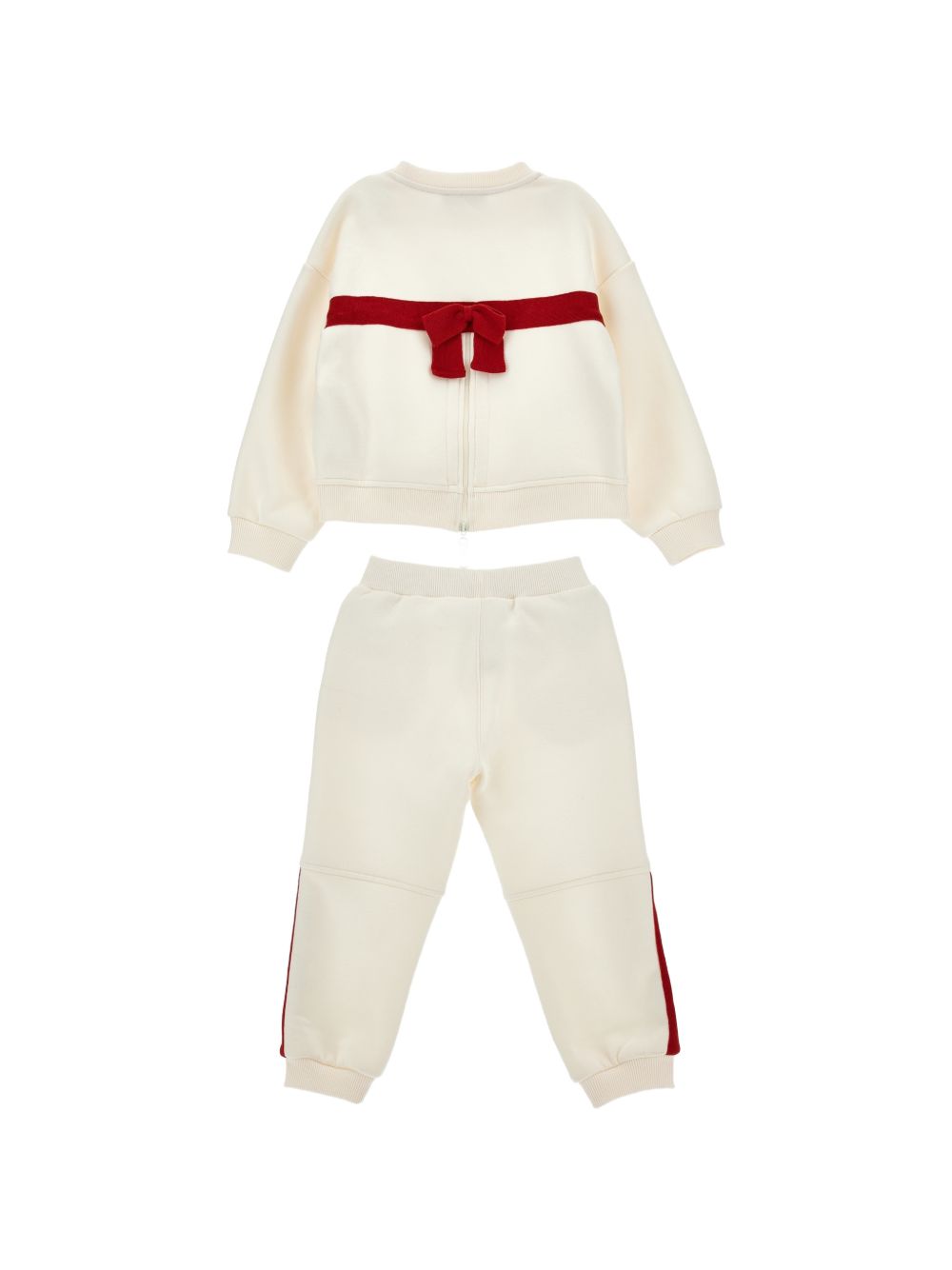 Crew nek e jogger felpa b stucco+rubino 19H5038010 2943 MONNALISA KIDS