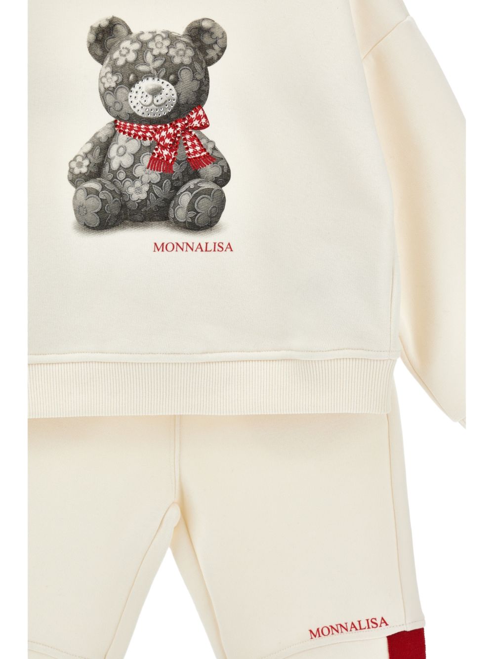 Crew nek e jogger felpa b stucco+rubino 19H5038010 2943 MONNALISA KIDS