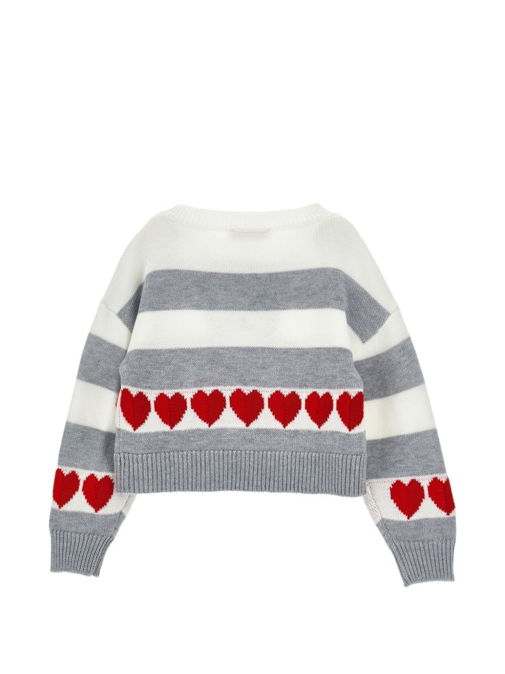 Pull orsetto fiore mix wo panna+grigio 19H6068062 0132 MONNALISA KIDS