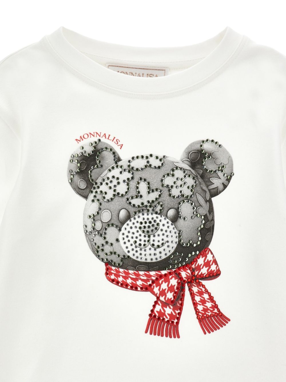 Regular tee bear fiore je panna+grigio 19H6078015 0132 MONNALISA KIDS