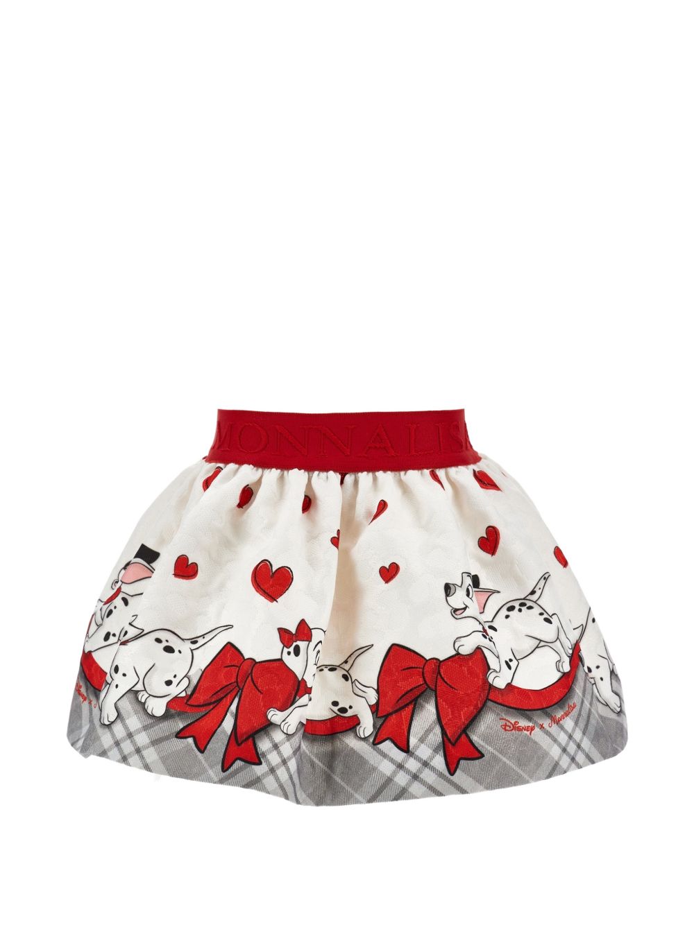 Gonna stampata matelasse Panna+Rubino 31H7038667 0143 MONNALISA KIDS
