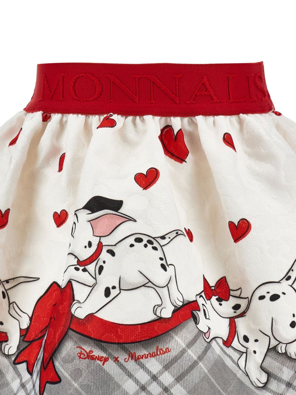 Gonna stampata matelasse Panna+Rubino 31H7038667 0143 MONNALISA KIDS