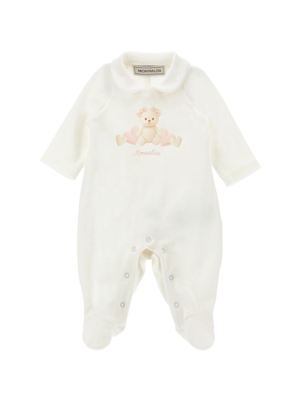 Tuta stampata ciniglia Panna 35H207NP8003 0001 MONNALISA KIDS