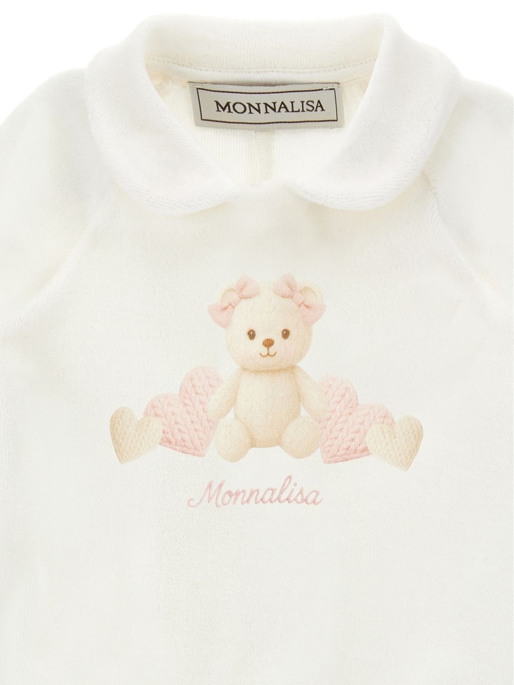 Tuta stampata ciniglia Panna 35H207NP8003 0001 MONNALISA KIDS