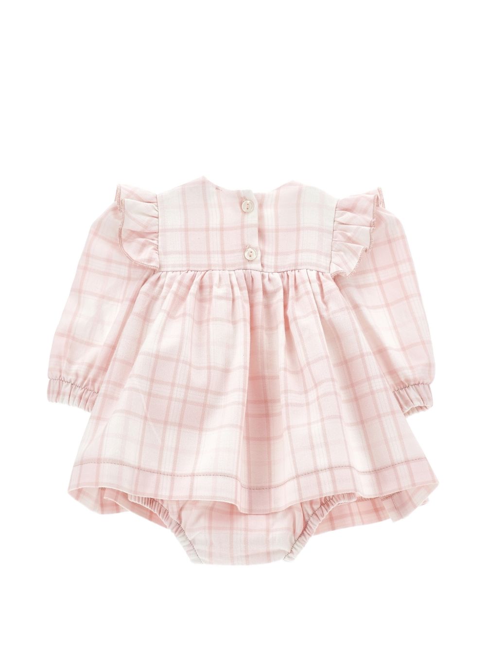 Abitino con body tartan Rosa Antico 35H2108018 0091 MONNALISA KIDS