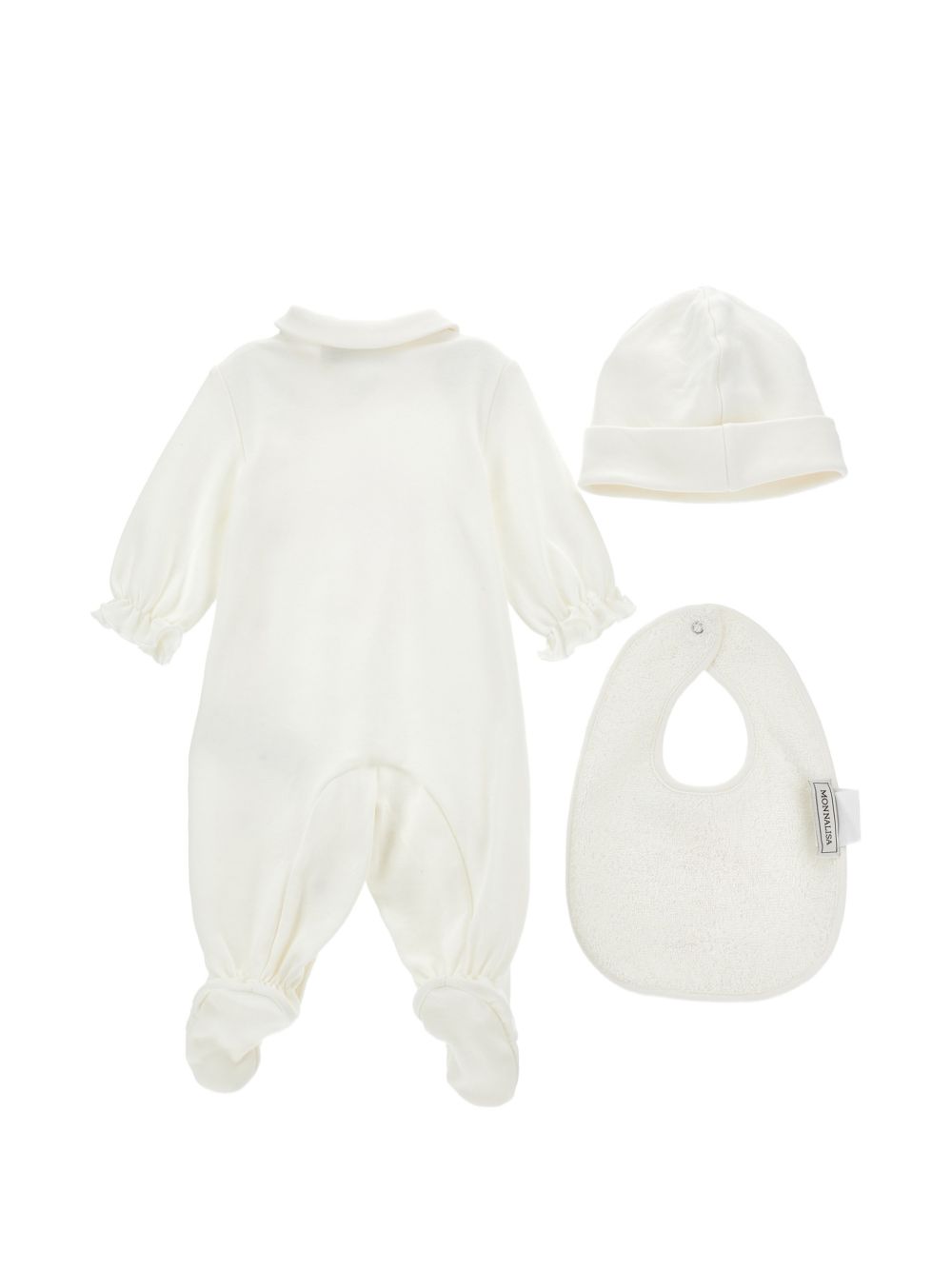 Set tutina+bavaglio+cuffi Panna 35H5098000 0001 MONNALISA KIDS