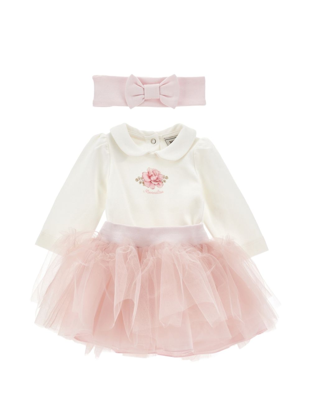 Set body gonna fascia per Panna+Rosa Antico 35H5178000 0191 MONNALISA KIDS