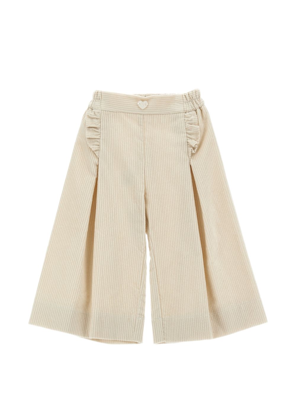 Pantaloni palazzo velluto Ecru 37H4008852 0002 MONNALISA KIDS