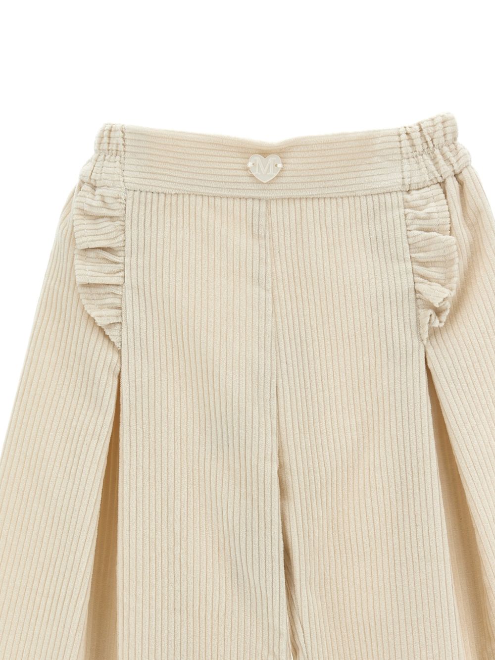 Pantaloni palazzo velluto Ecru 37H4008852 0002 MONNALISA KIDS