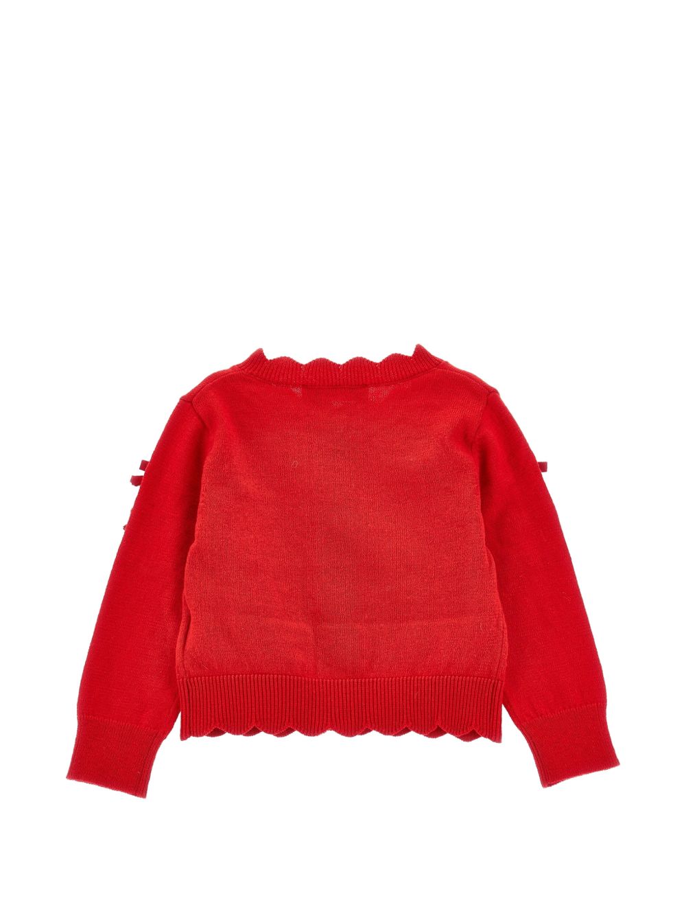 Cardigan fiocchini cotone Rubino 37H8008060 0043 MONNALISA KIDS