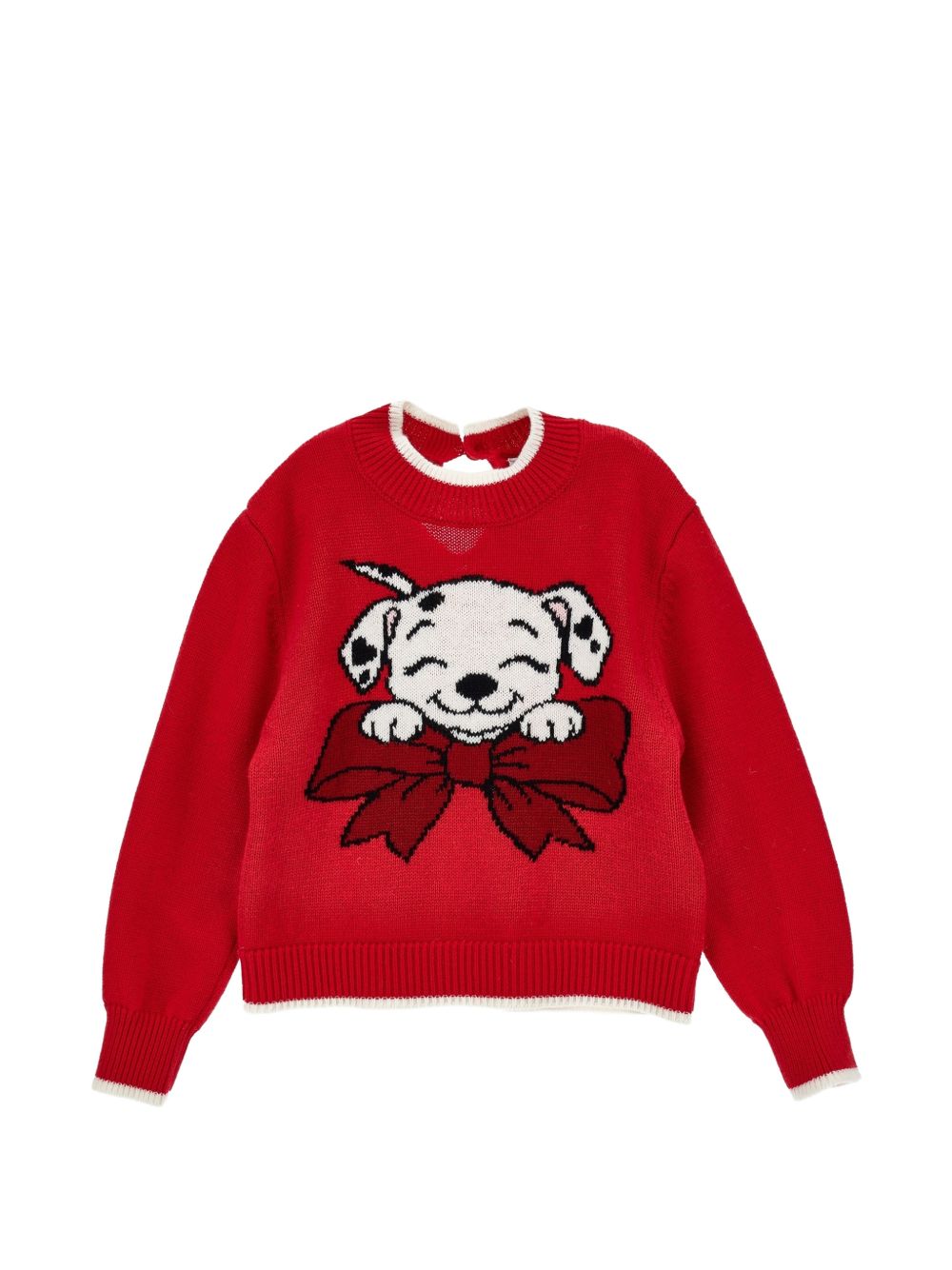 Pull intarsio dalmata woo Rubino 39H6168066 0043 MONNALISA KIDS