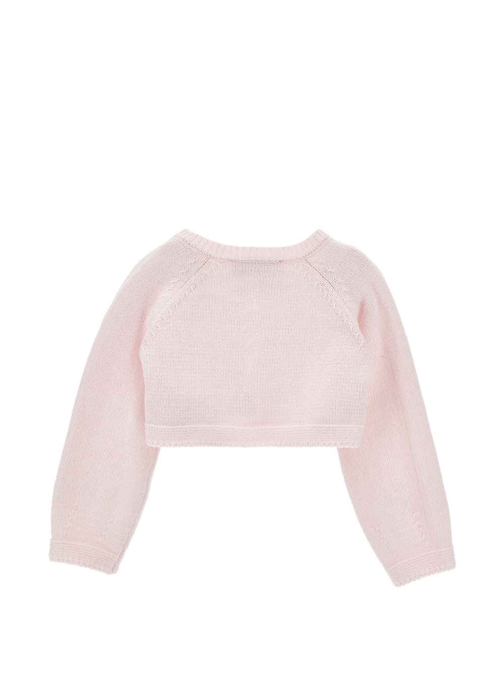 Cardigan chic cotone lana Rosa Antico 73H8018060 0091 MONNALISA KIDS