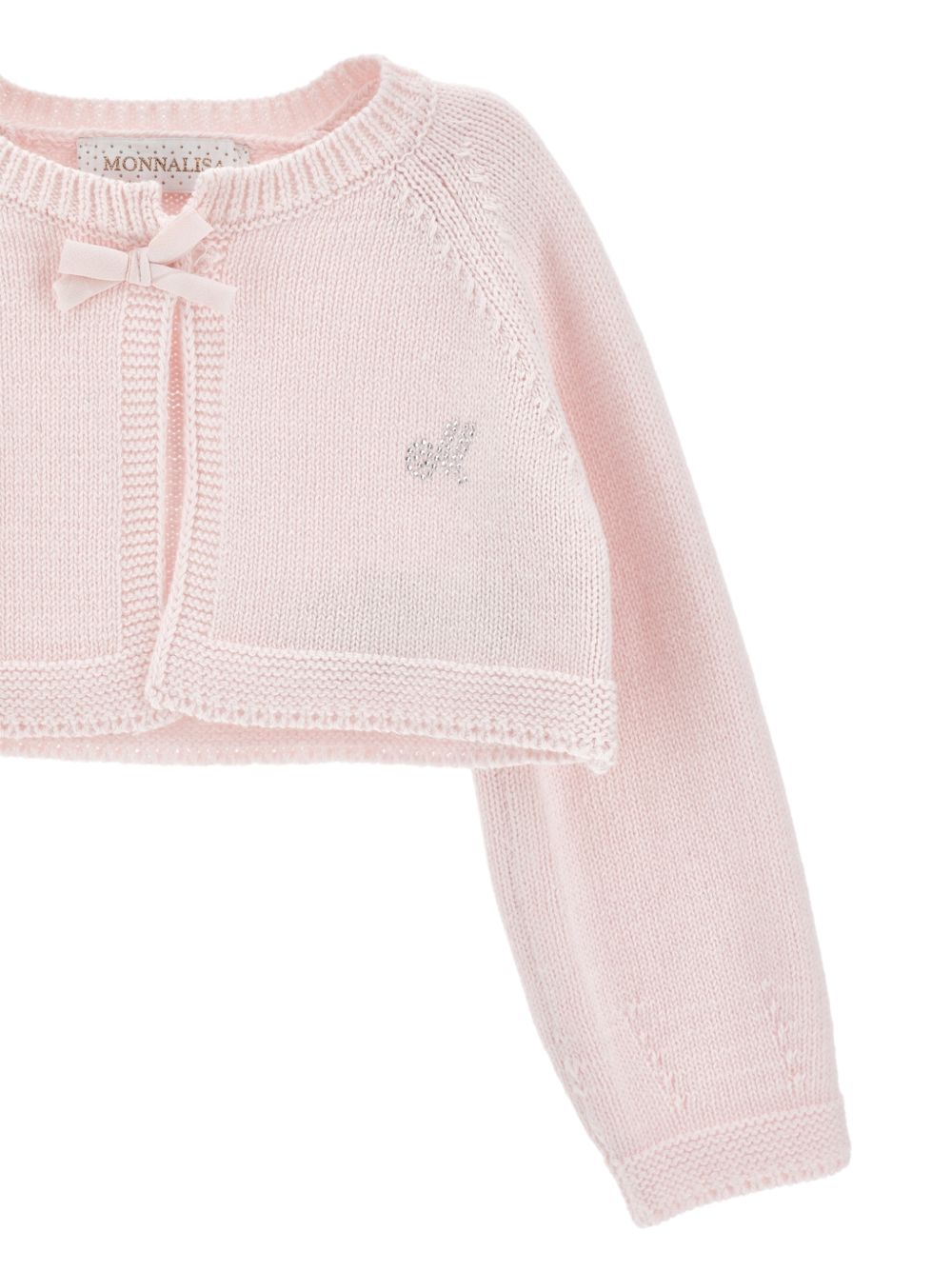 Cardigan chic cotone lana Rosa Antico 73H8018060 0091 MONNALISA KIDS