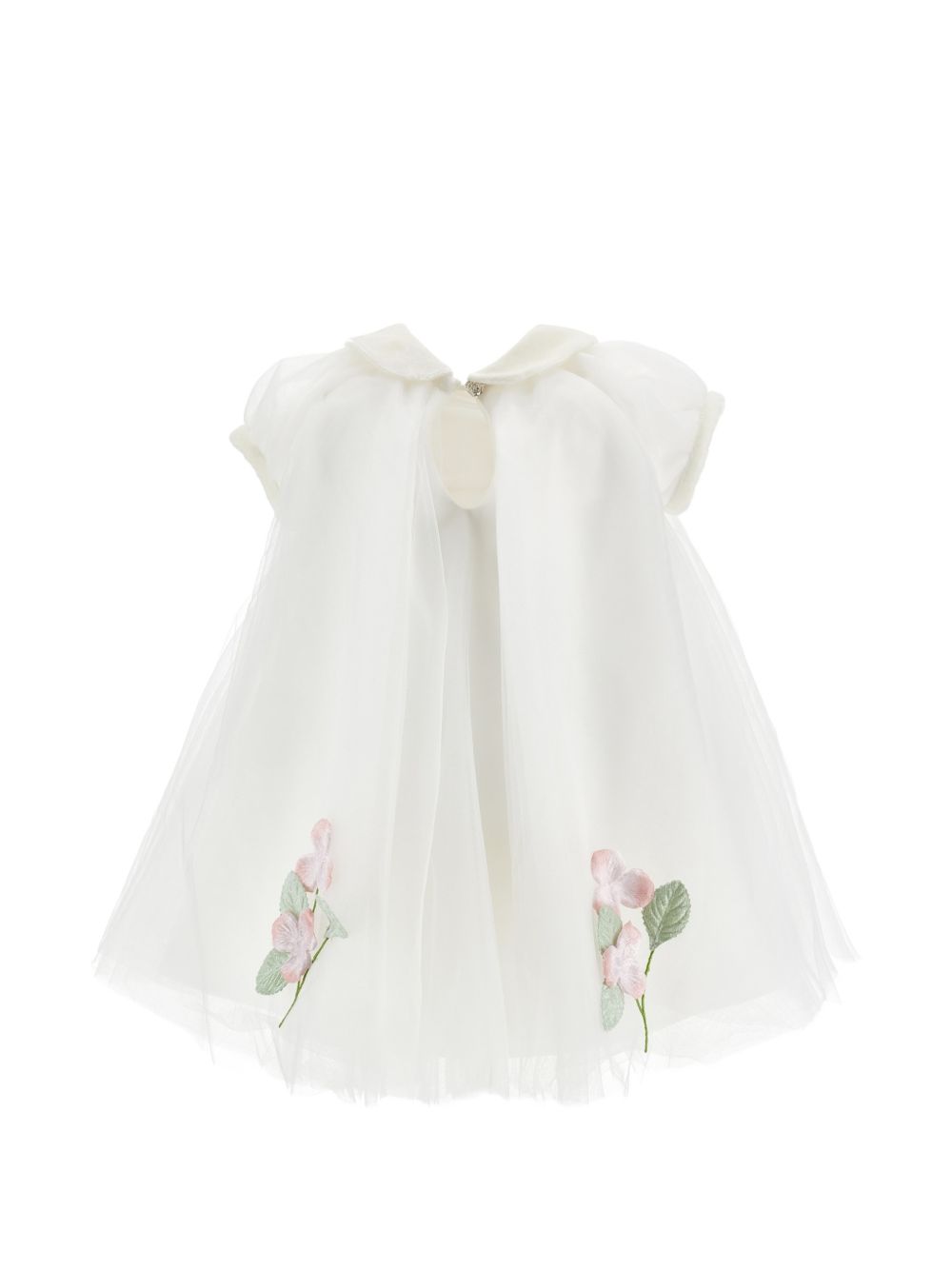 Abito vita alta tulle flo Panna+Rosa Antico 73H9008078 0191 MONNALISA KIDS