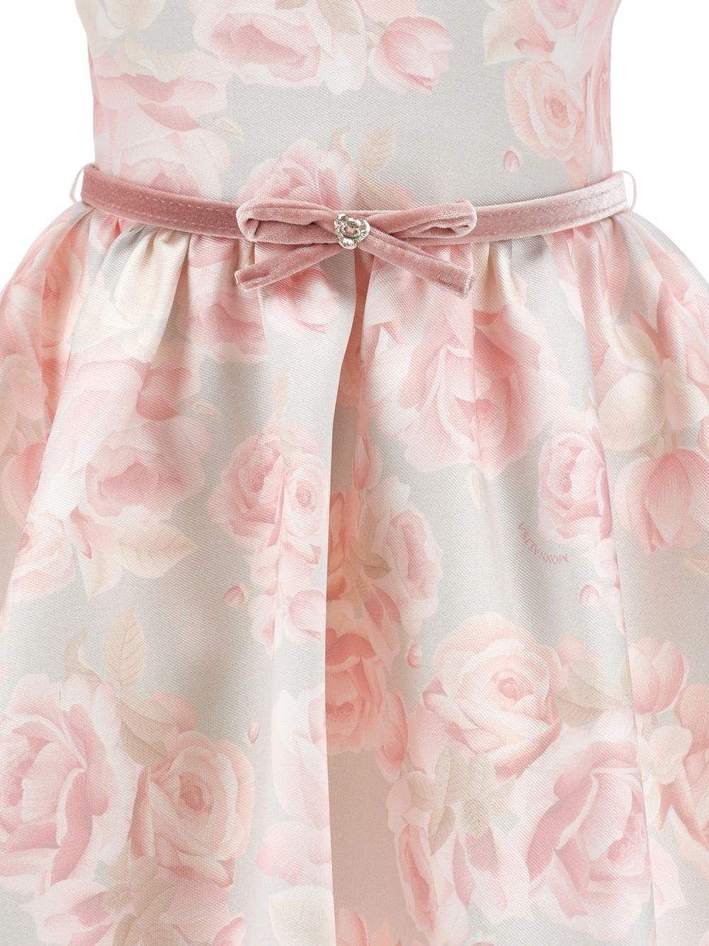 Abito romantic mikado st. GrigioPerla+Rosa 73H9028610 3391 MONNALISA KIDS