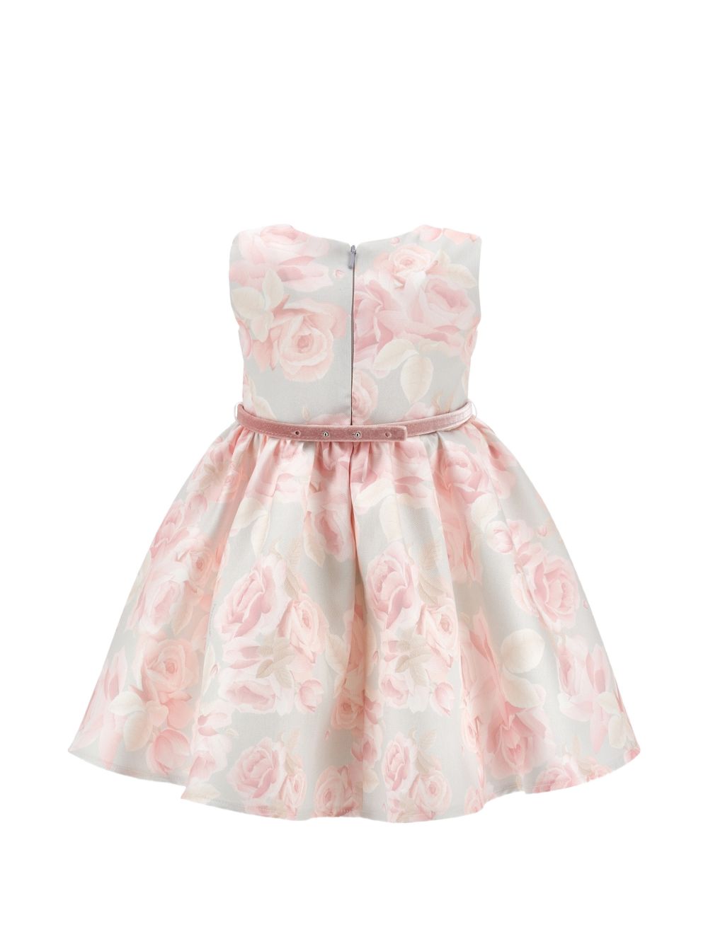 Abito romantic mikado st. GrigioPerla+Rosa 73H9028610 3391 MONNALISA KIDS