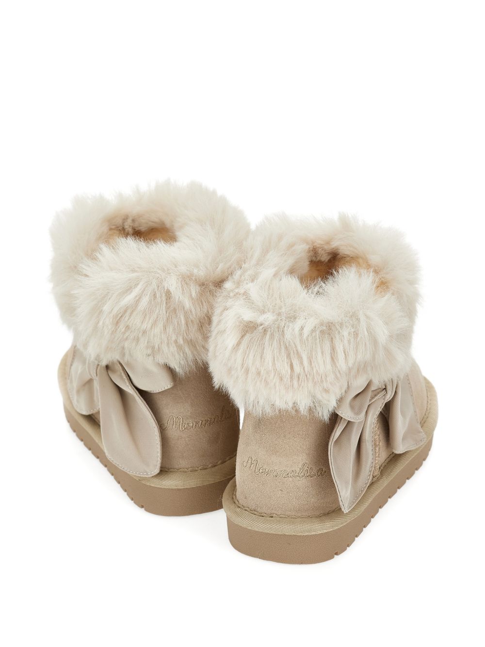Stivaletto con fiocco e p Beige 8CH0058776 0003 MONNALISA KIDS