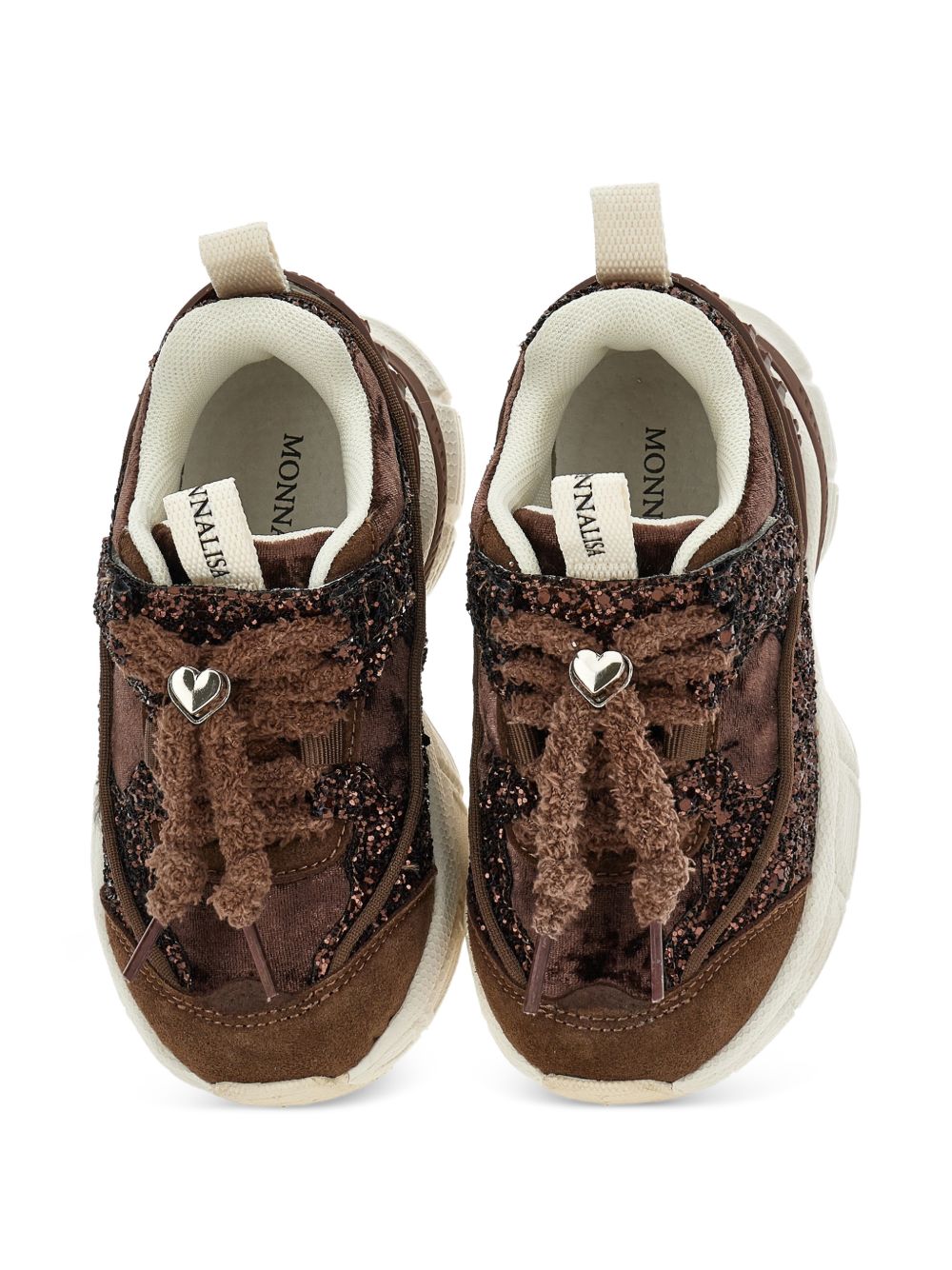 Chunky velvet and glitter MarroneScuro 8CH0068773 0006 MONNALISA KIDS