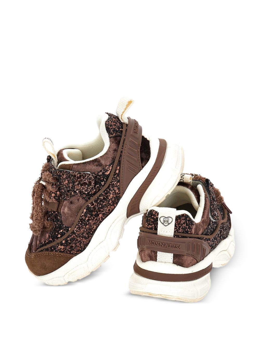 Chunky velvet and glitter MarroneScuro 8CH0068773 0006 MONNALISA KIDS