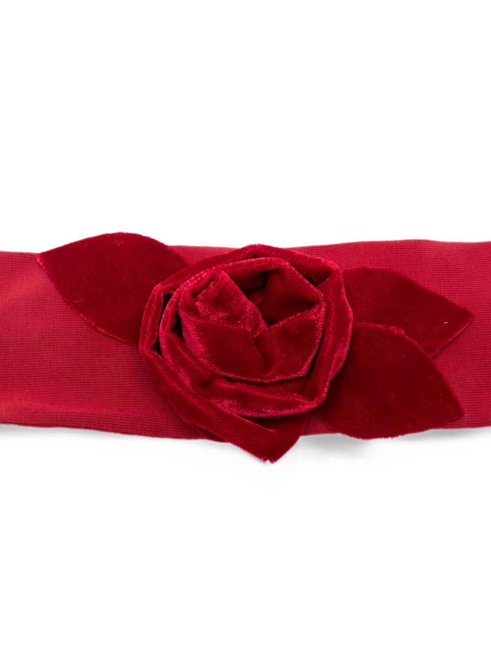 Fascia con rosa velluto l Rubino 73H0048803 0043 MONNALISA KIDS