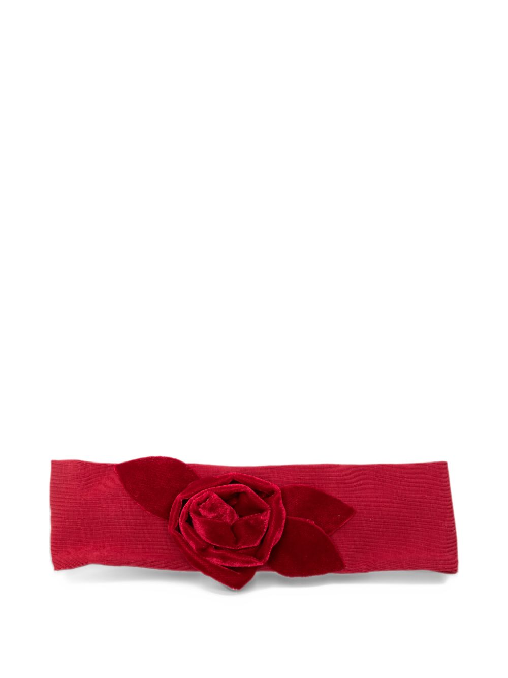 Fascia con rosa velluto l Rubino 73H0048803 0043 MONNALISA KIDS