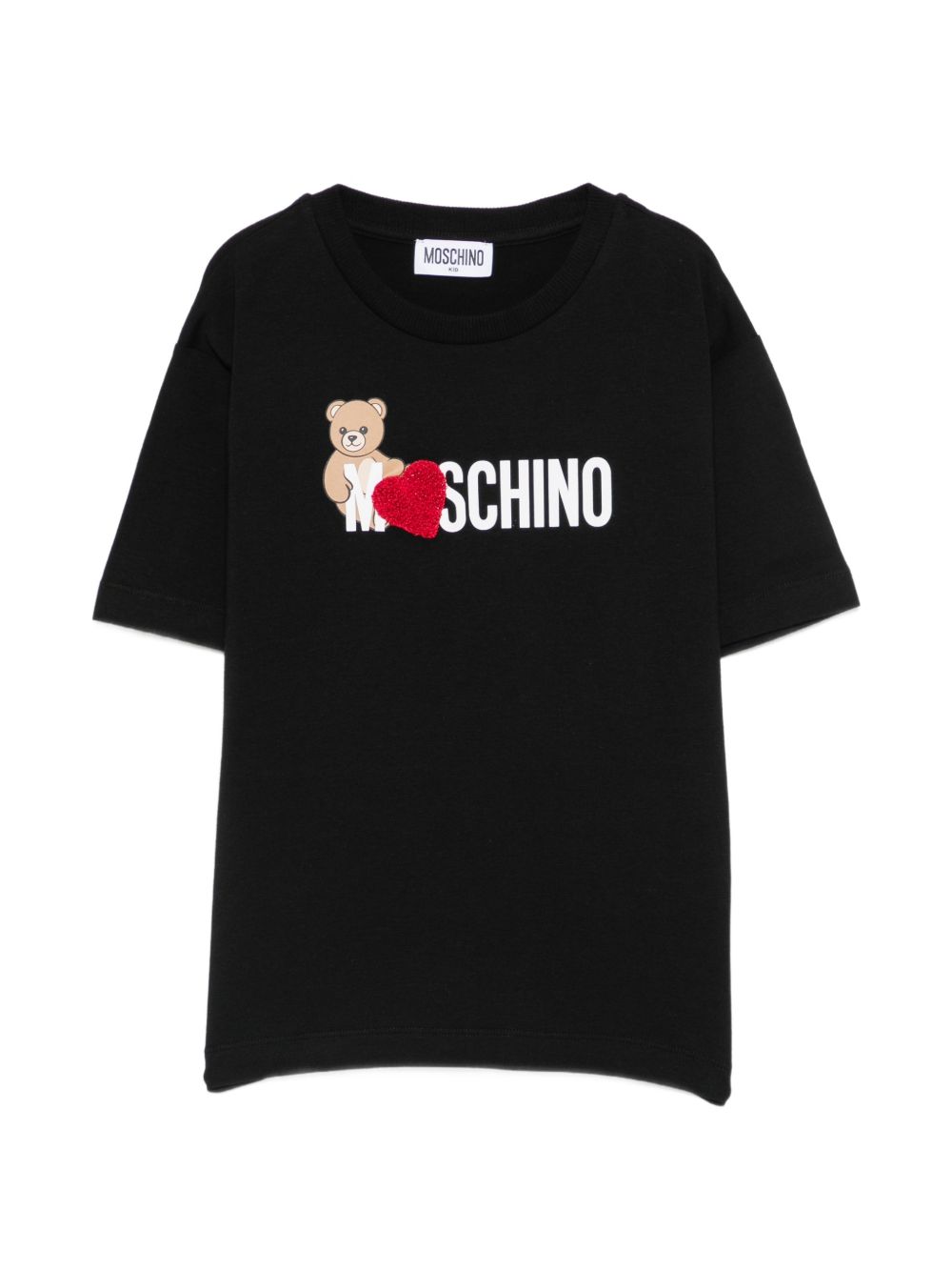 Maxi t-shirt m/c Nero/black H1M060LBA11 60100 MOSCHINO KIDS