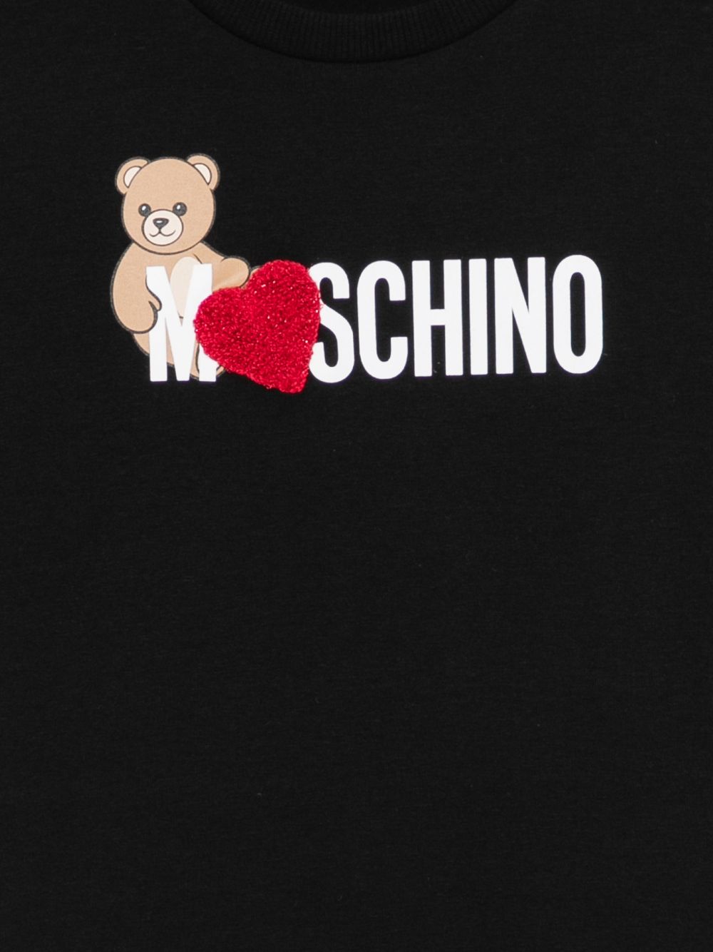 Maxi t-shirt m/c Nero/black H1M060LBA11 60100 MOSCHINO KIDS