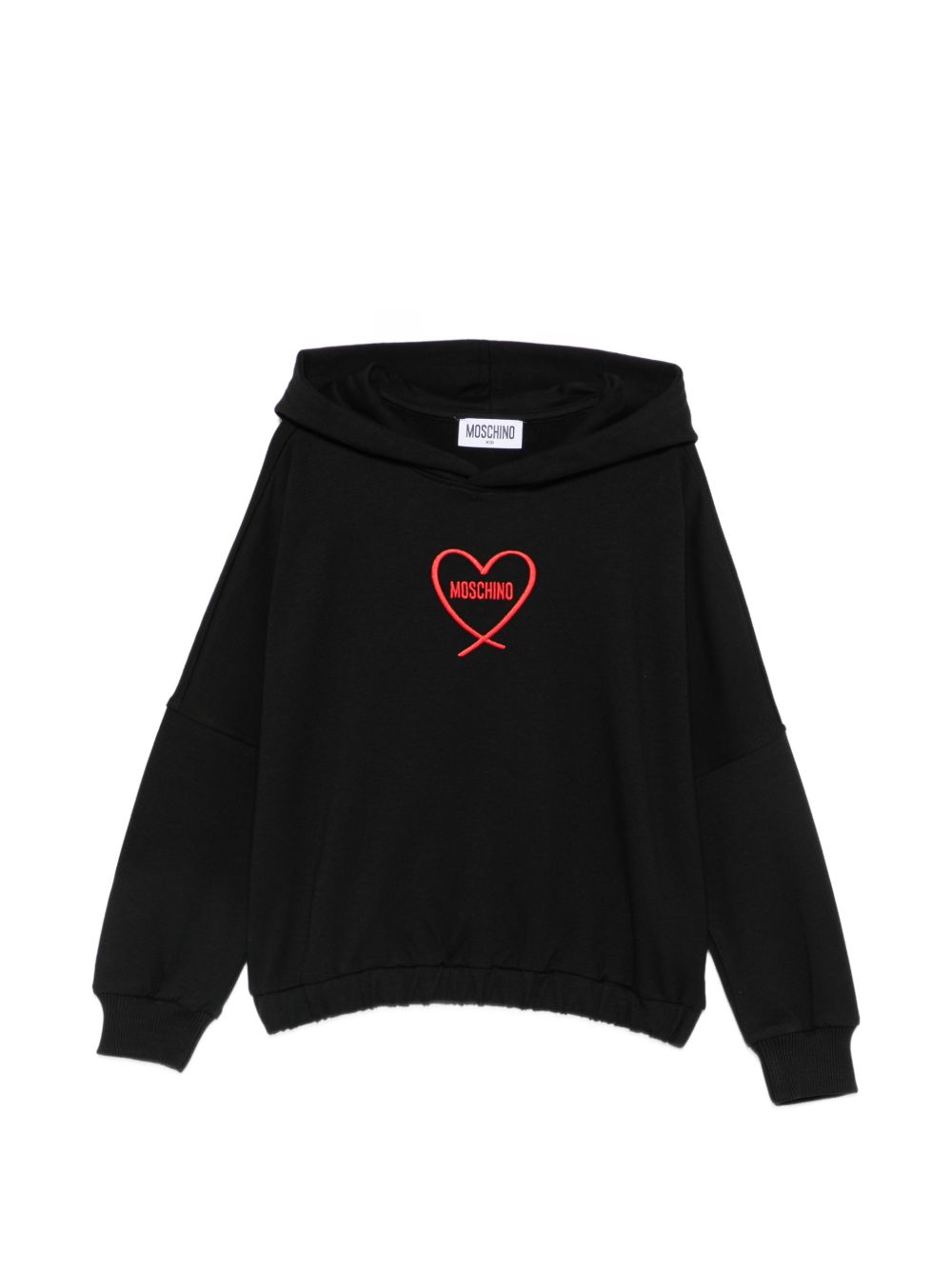 Felpa c/cappuccio Nero/black HDF06ZLDA63 60100 MOSCHINO KIDS