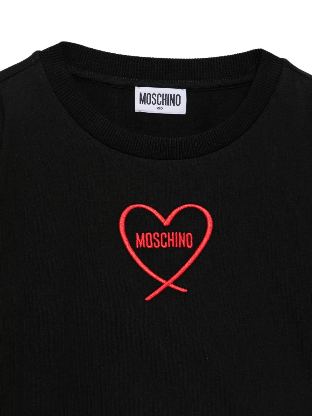Maglia m/c Nero/black HDM078LAA10 60100 MOSCHINO KIDS