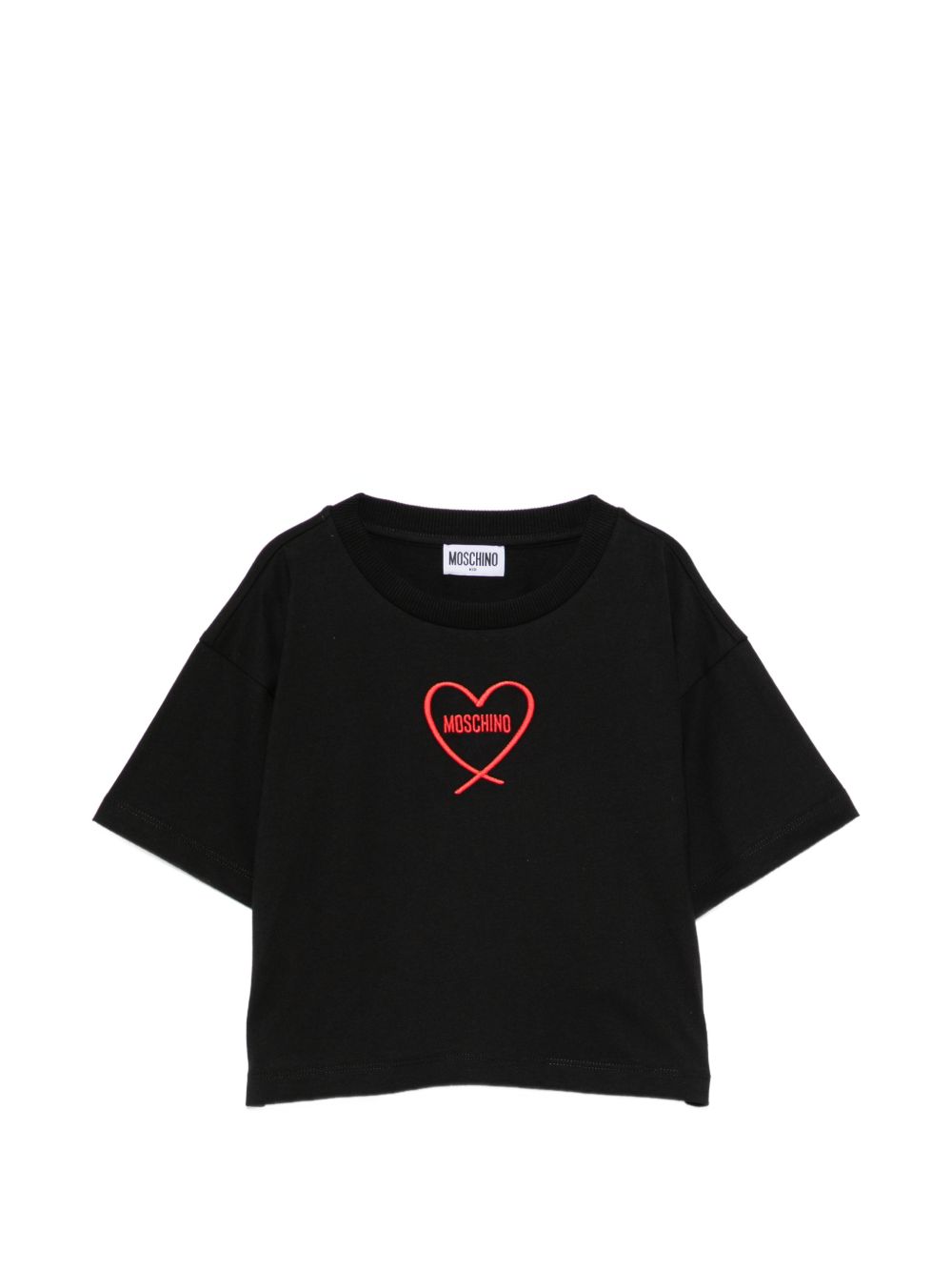 Maglia m/c Nero/black HDM078LAA10 60100 MOSCHINO KIDS