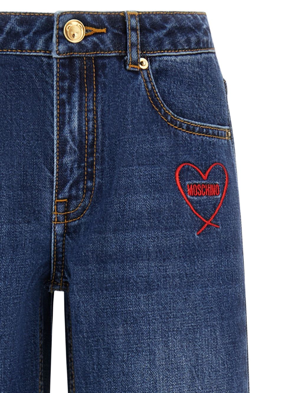 Pant.lungo denim Ocean blue HDP078L0E49 41047 MOSCHINO KIDS
