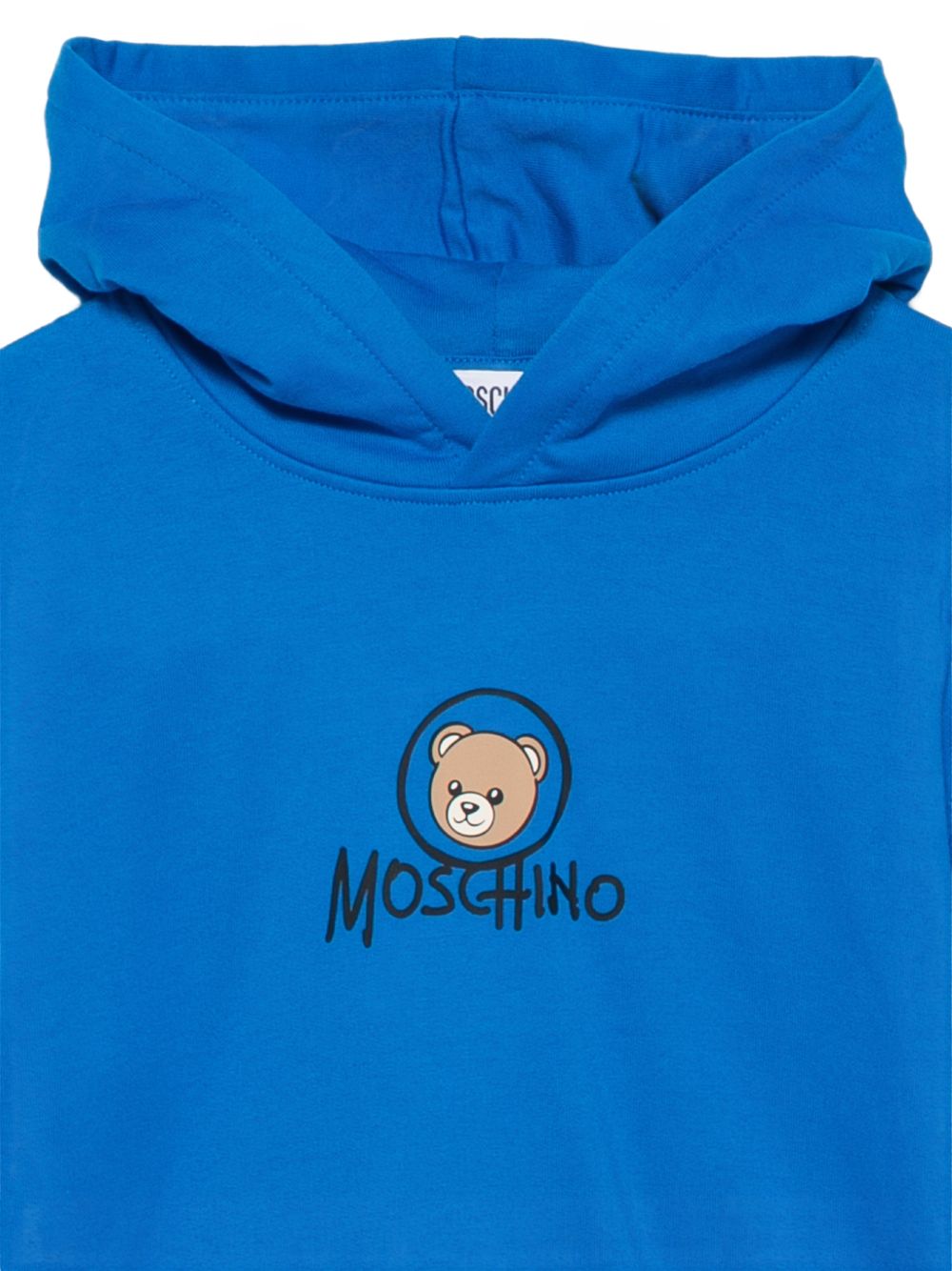 Felpa c/cappuccio Princess blue HUF0A7LCA83 40157 MOSCHINO KIDS