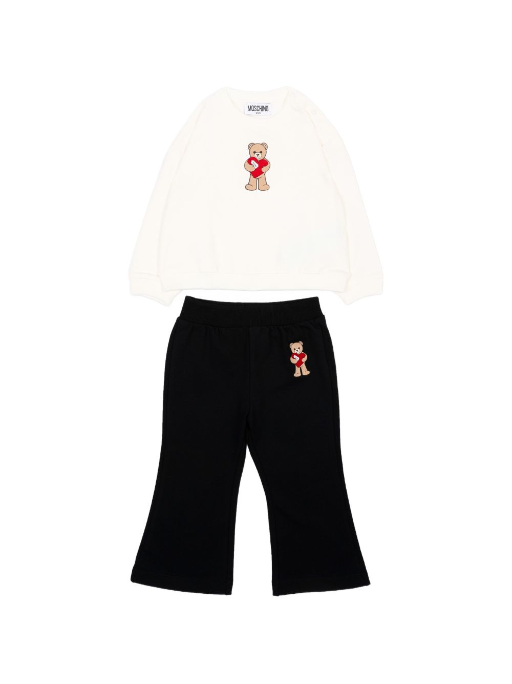 Felpa+pantalone Cloud/black MDK03GLDA63 83933 MOSCHINO KIDS