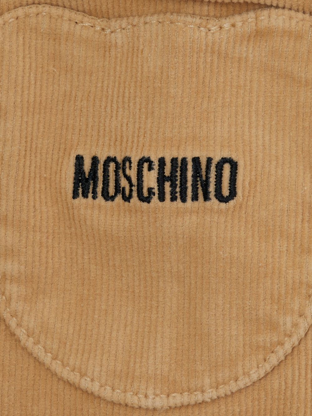 Completo con bretelle marrone MDK03ILVC02 20351 MOSCHINO KIDS