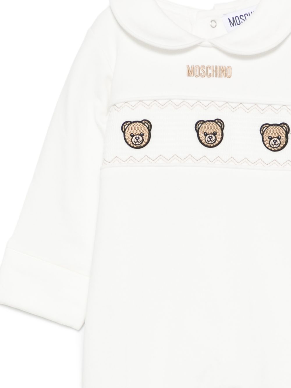 Tutina con fascia di orsetti bianca MUT050LDA66# 10063 MOSCHINO KIDS