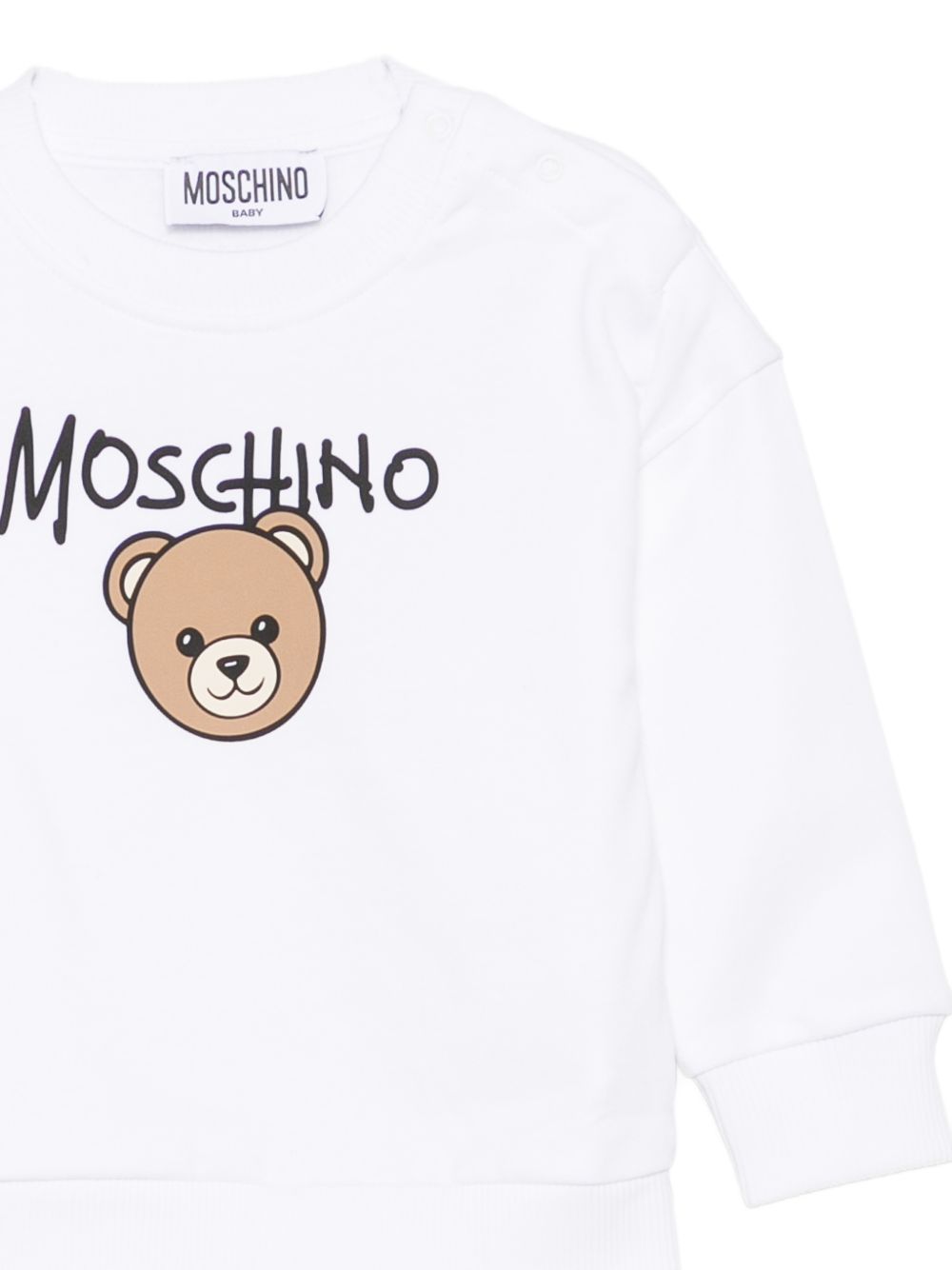 Girocollo m/l Bianco ottico MUF06HLCA83 10101 MOSCHINO KIDS