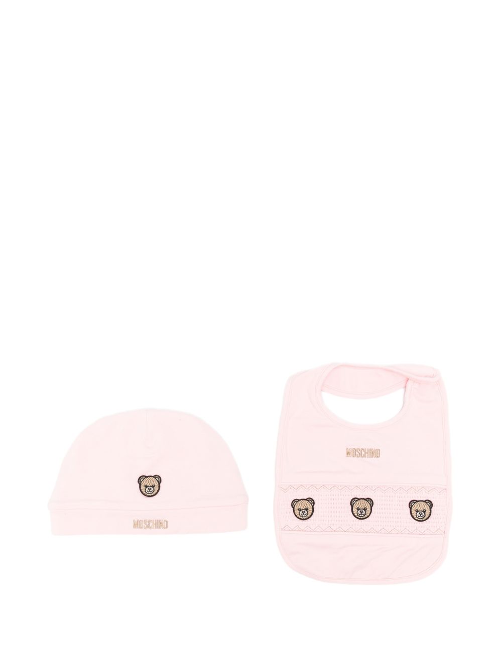 Berretto+bavaglino Sugar rose MUY09MLDA66 50209 MOSCHINO KIDS