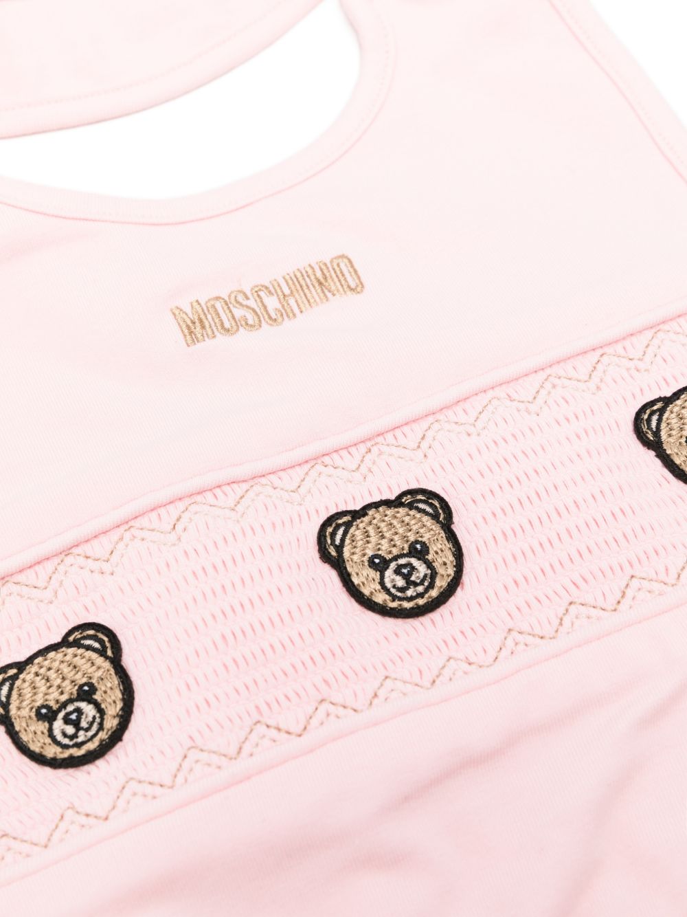 Berretto+bavaglino Sugar rose MUY09MLDA66 50209 MOSCHINO KIDS