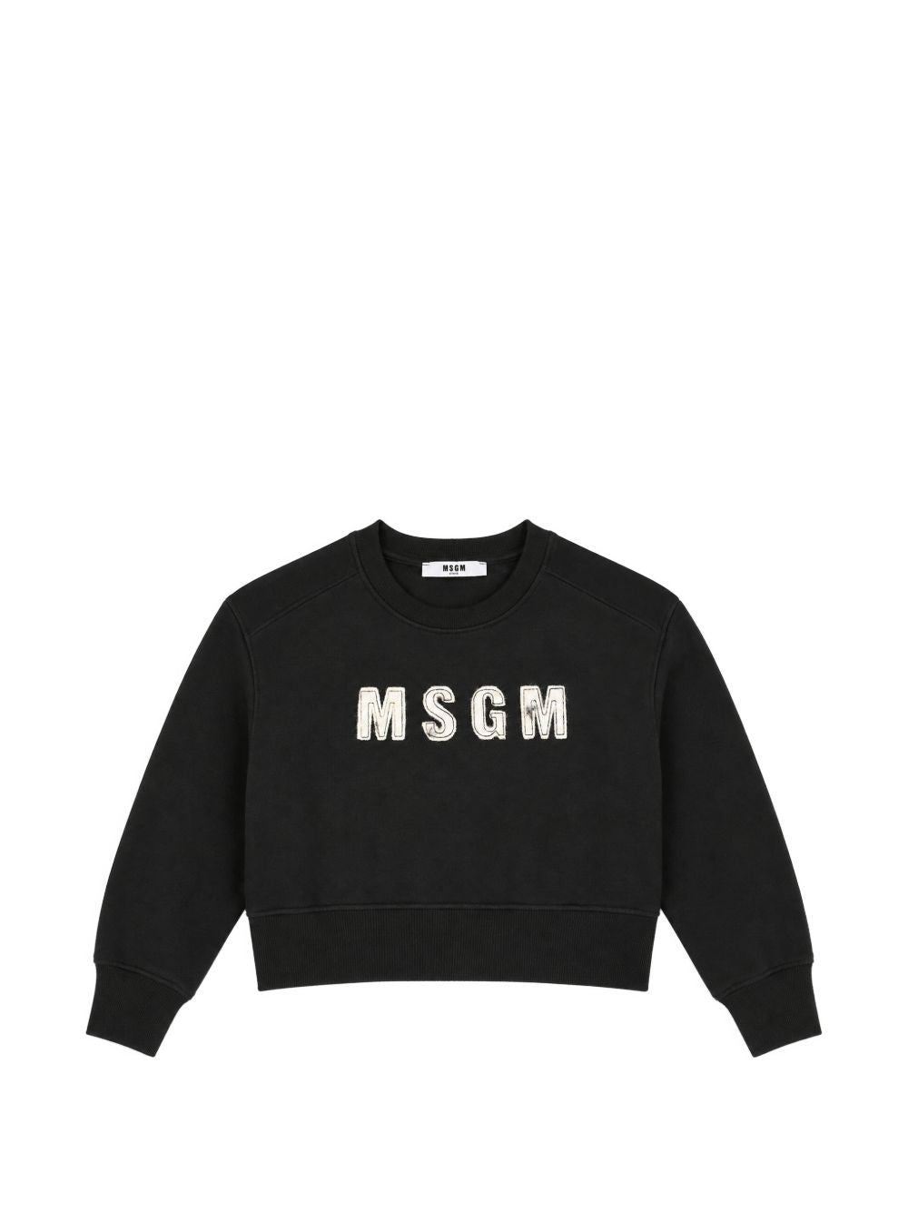 Boxy Sweatshirt Girl Nero F6MSJGSW068 110 MSGM KIDS