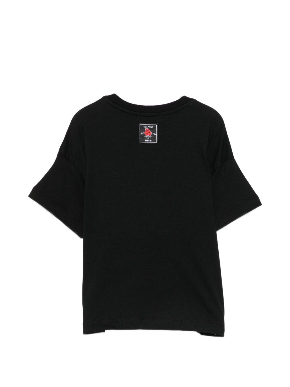 Boxy Jersey T-Shirt Girl Nero F6MSJGTH067 110 MSGM KIDS
