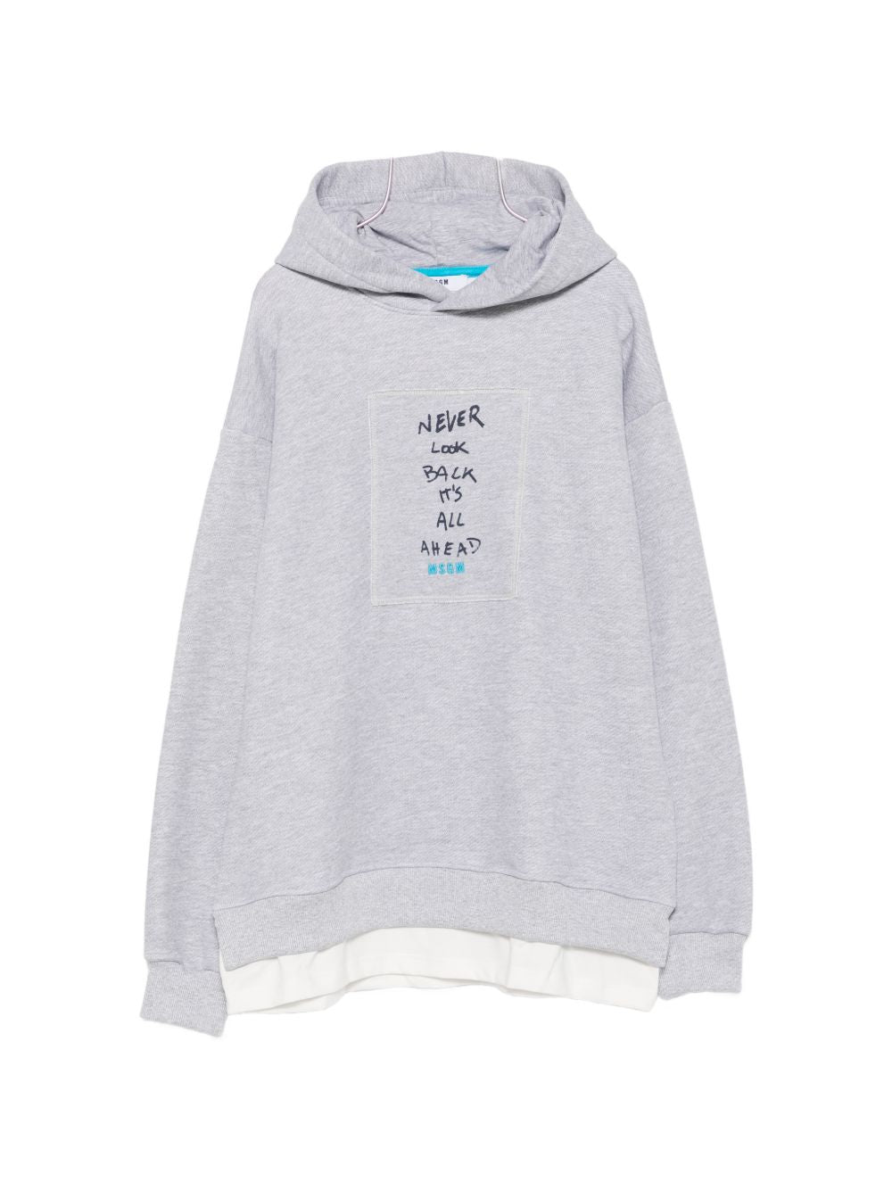 Over Diagonal Fleece Hoodie Unisex Grigio mel. medio F6MSJUHS197 271 MSGM KIDS