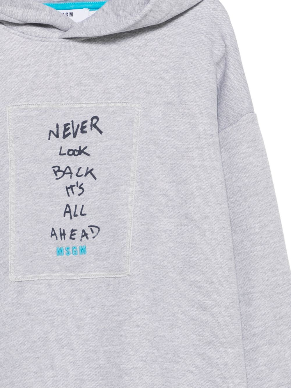 Over Diagonal Fleece Hoodie Unisex Grigio mel. medio F6MSJUHS197 271 MSGM KIDS
