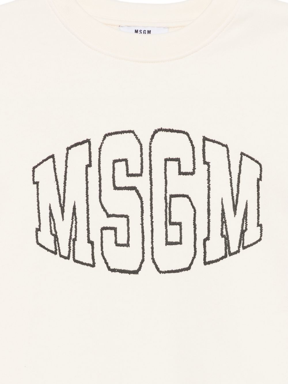 Over Sweatshirt Unisex Crema F6MSJUSW039 013 MSGM KIDS