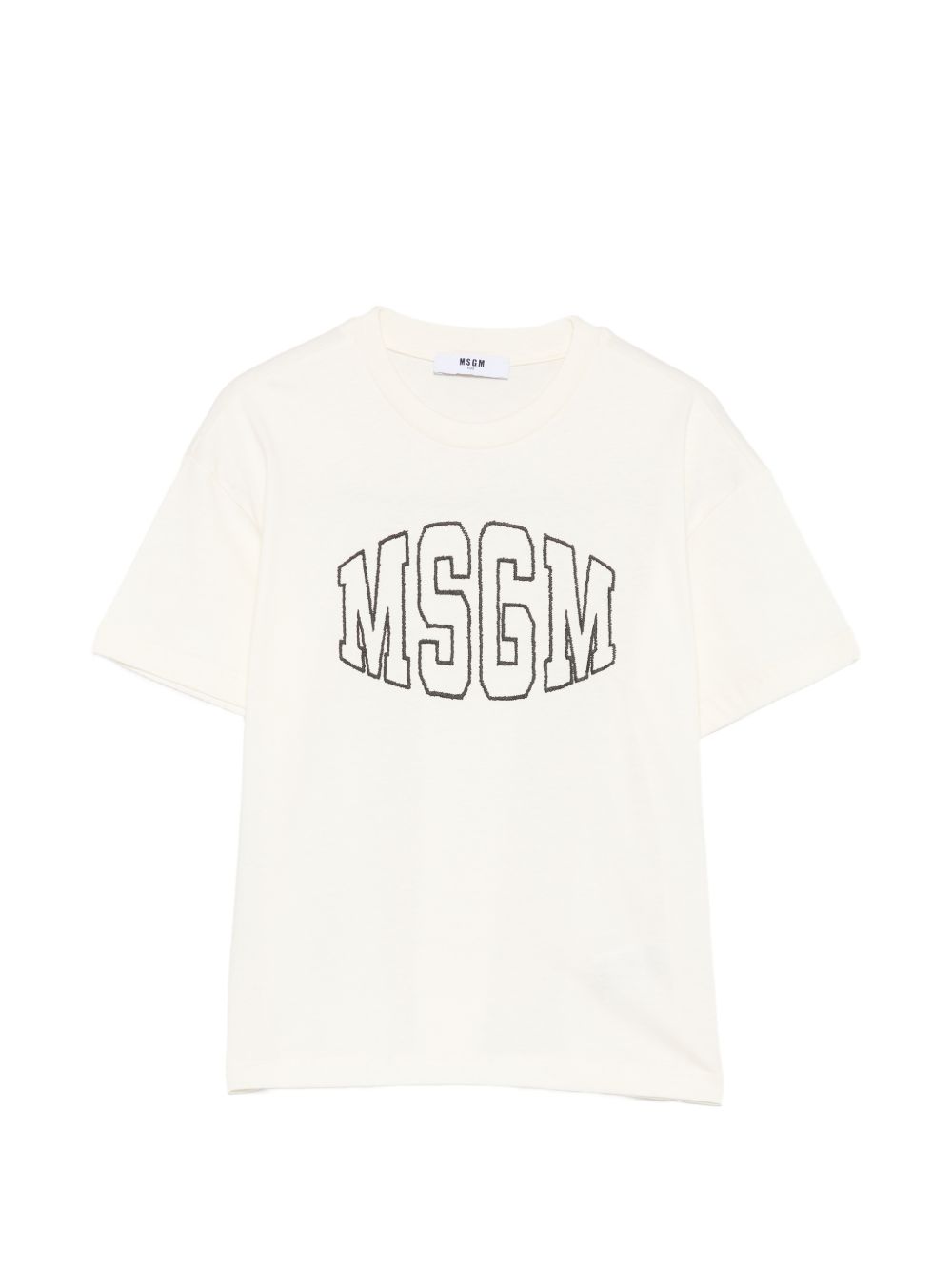 Over Jersey T-Shirt Unisex Crema F6MSJUTH038 013 MSGM KIDS