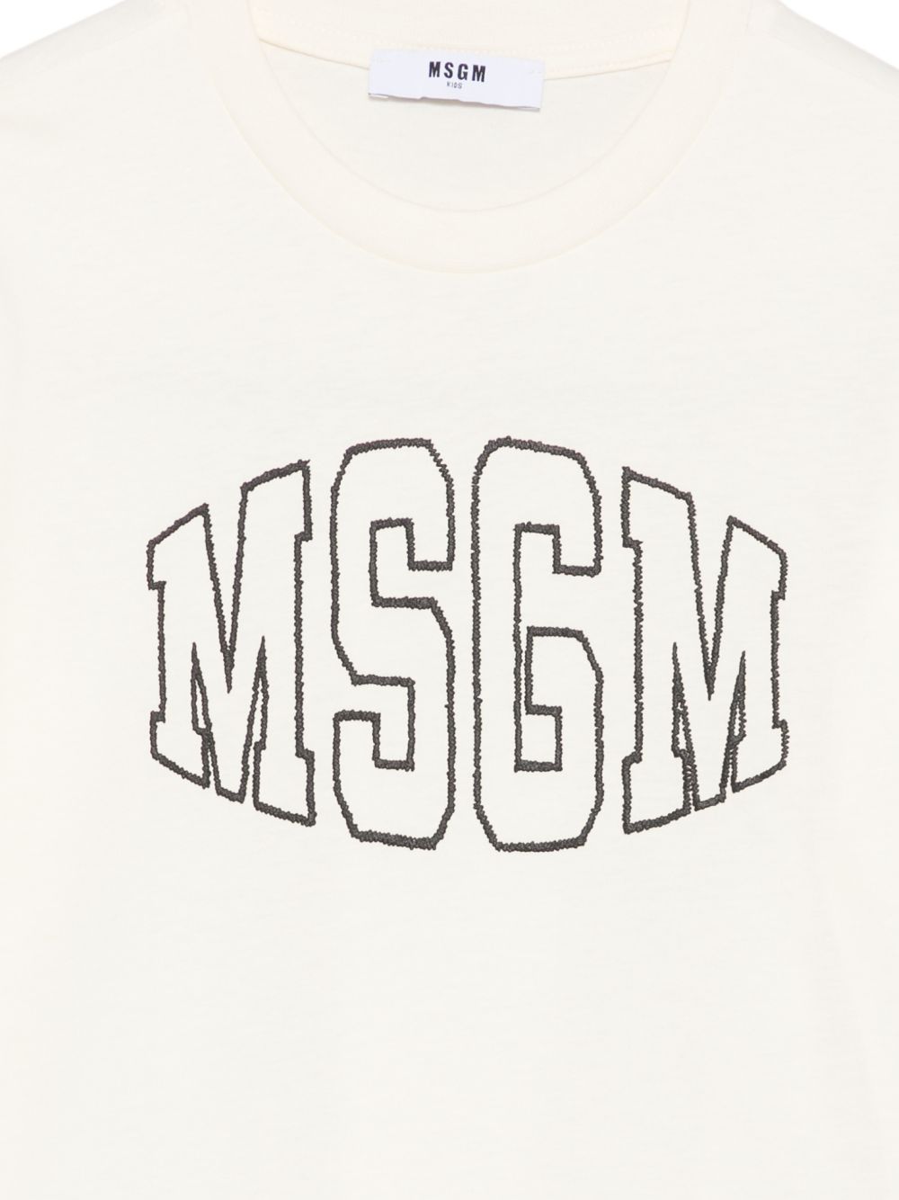 Over Jersey T-Shirt Unisex Crema F6MSJUTH038 013 MSGM KIDS