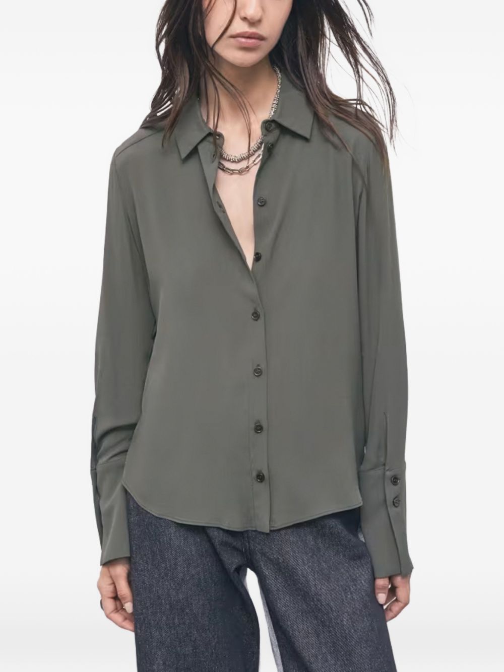 Camicia Mysterious Green 8C0075A8I1 G639 PATRIZIA PEPE