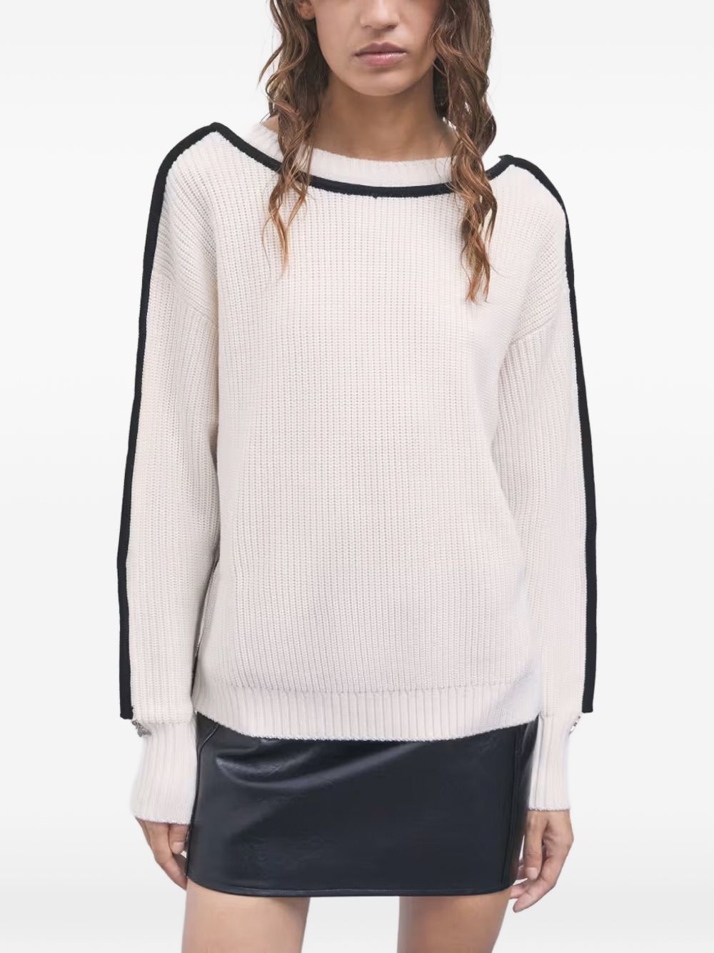 Maglia WOOLY WHITE /NERO 8K0312KK006 J517 PATRIZIA PEPE