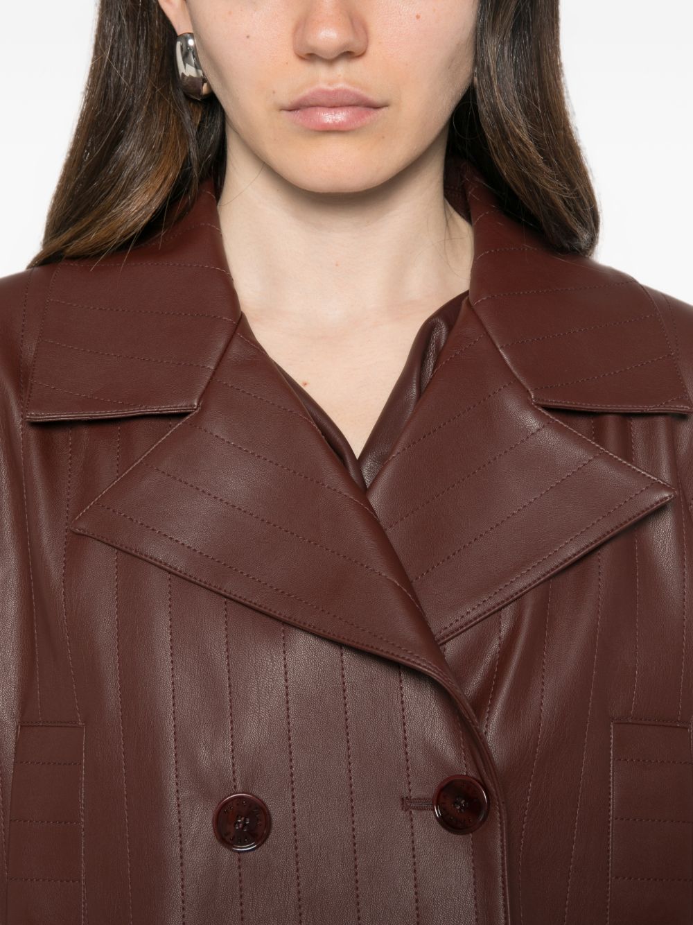 Giubbotto WOOD BROWN 8O0142E0004 B887 PATRIZIA PEPE