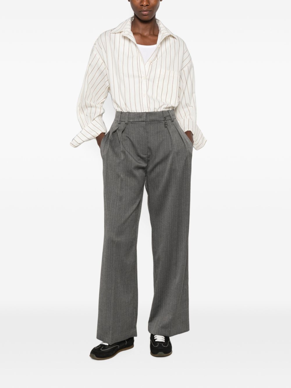 Pantaloni Herringbone Gray 8P0474C0238 J528 PATRIZIA PEPE